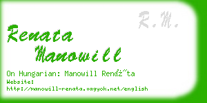 renata manowill business card